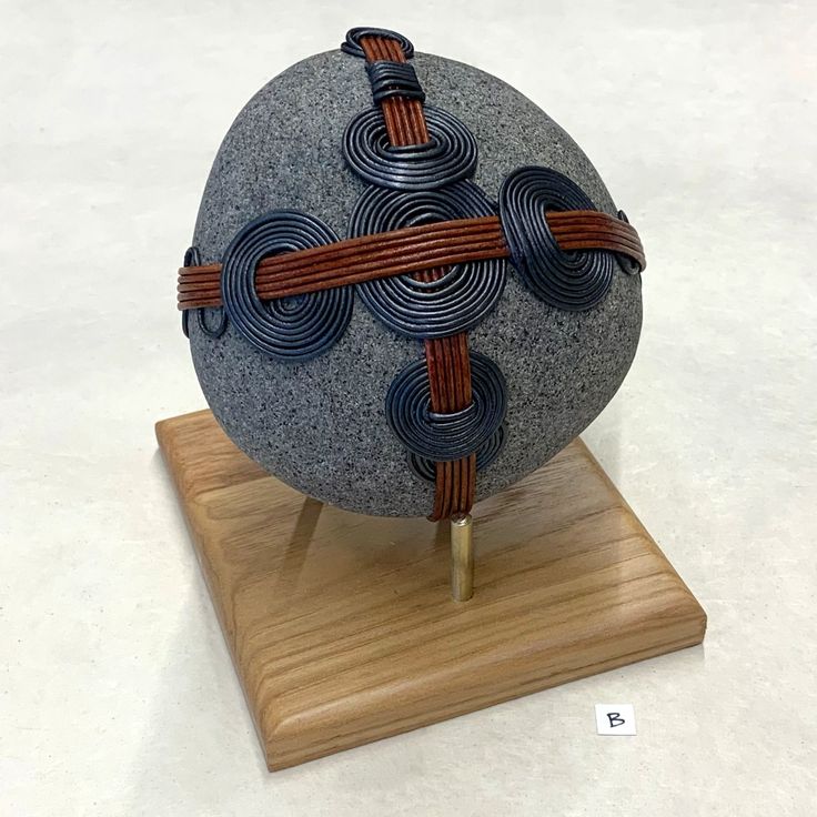 That's Wrap 5 x 5" leather bound Lake Superior Rock - by Jill Terrill