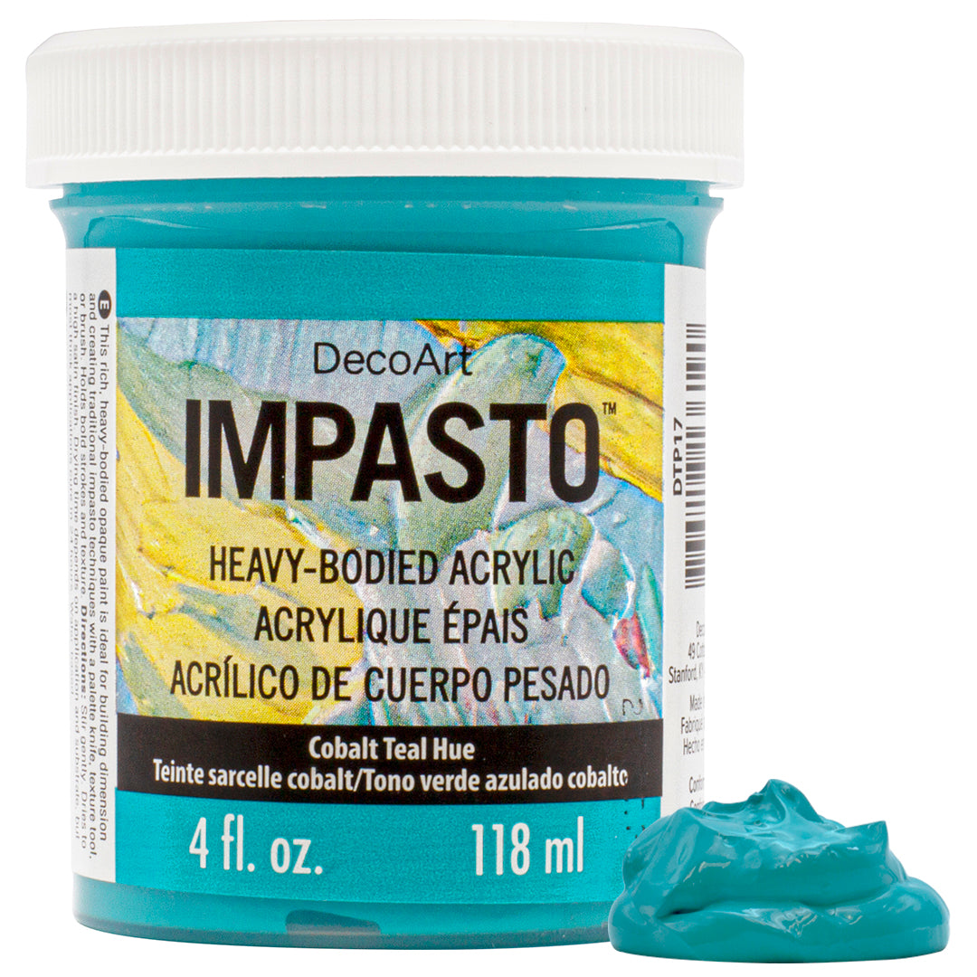 Deco Arts IMPASTO PAINT 4OZ COBALT TEAL HUE