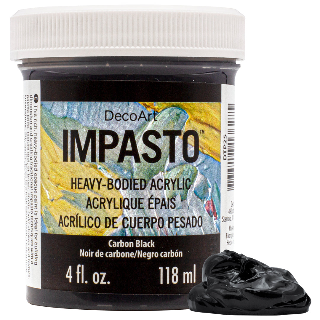 Deco Arts IMPASTO PAINT 4OZ CARBON BLACK