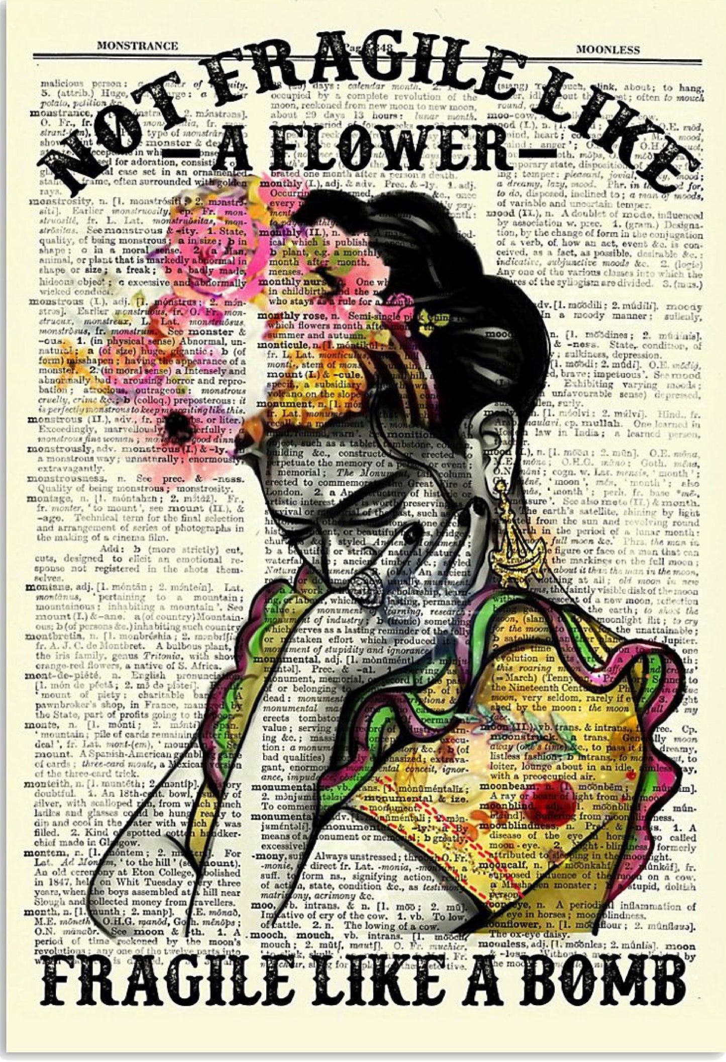 "Fragile Like a Bomb" 13 x 19" Archival Poster on Artist Grade BFK Reeves Paper