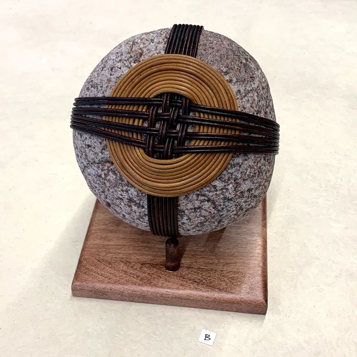 That's Wrap 5 x 5" leather bound Lake Superior Rock - by Jill Terrill