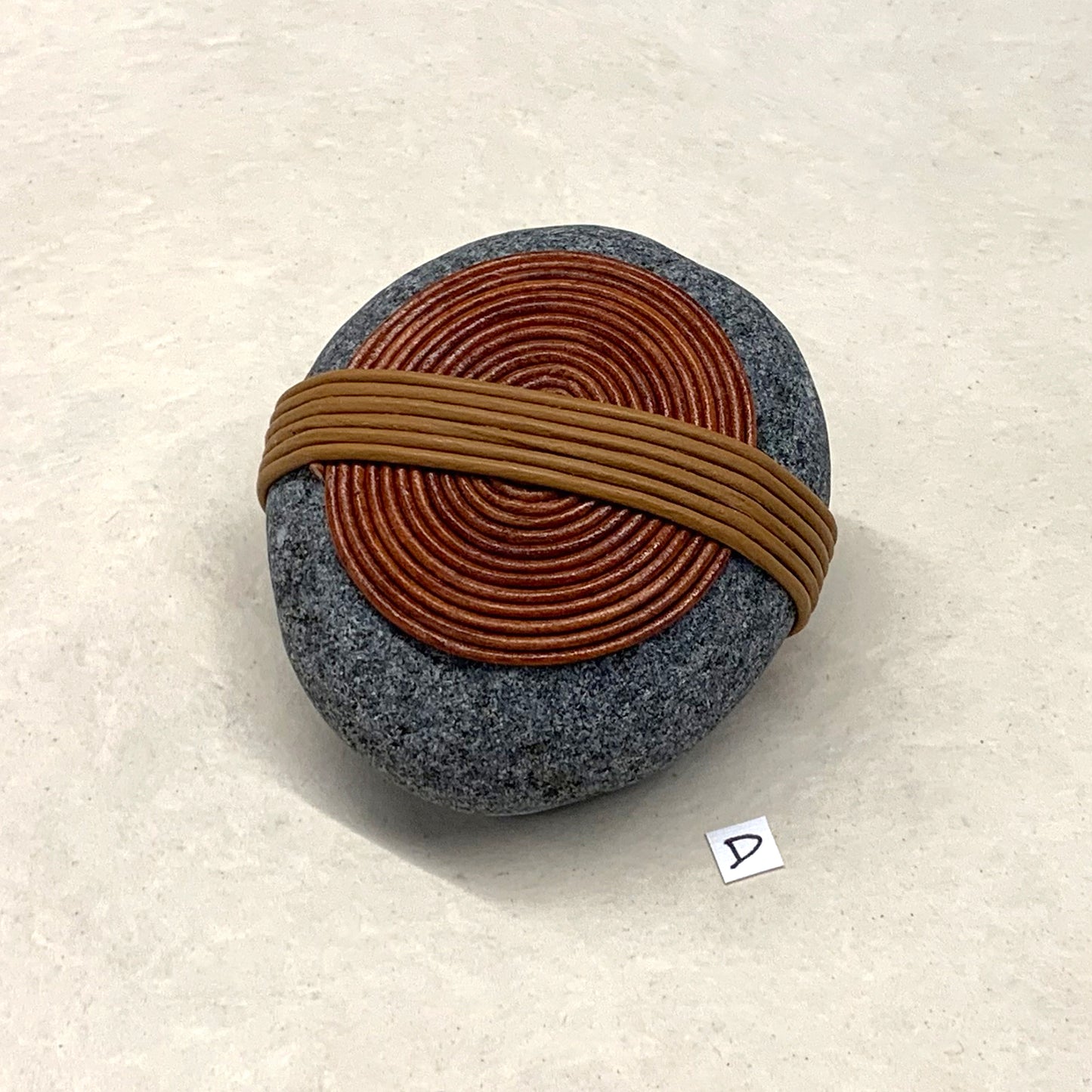 That's Wrap 3 x 2.5" leather bound Lake Superior Rock -Stand Sold separately by Jill Terrill