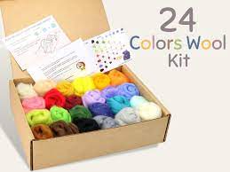 woolbuddy 24 colors wool mix kit