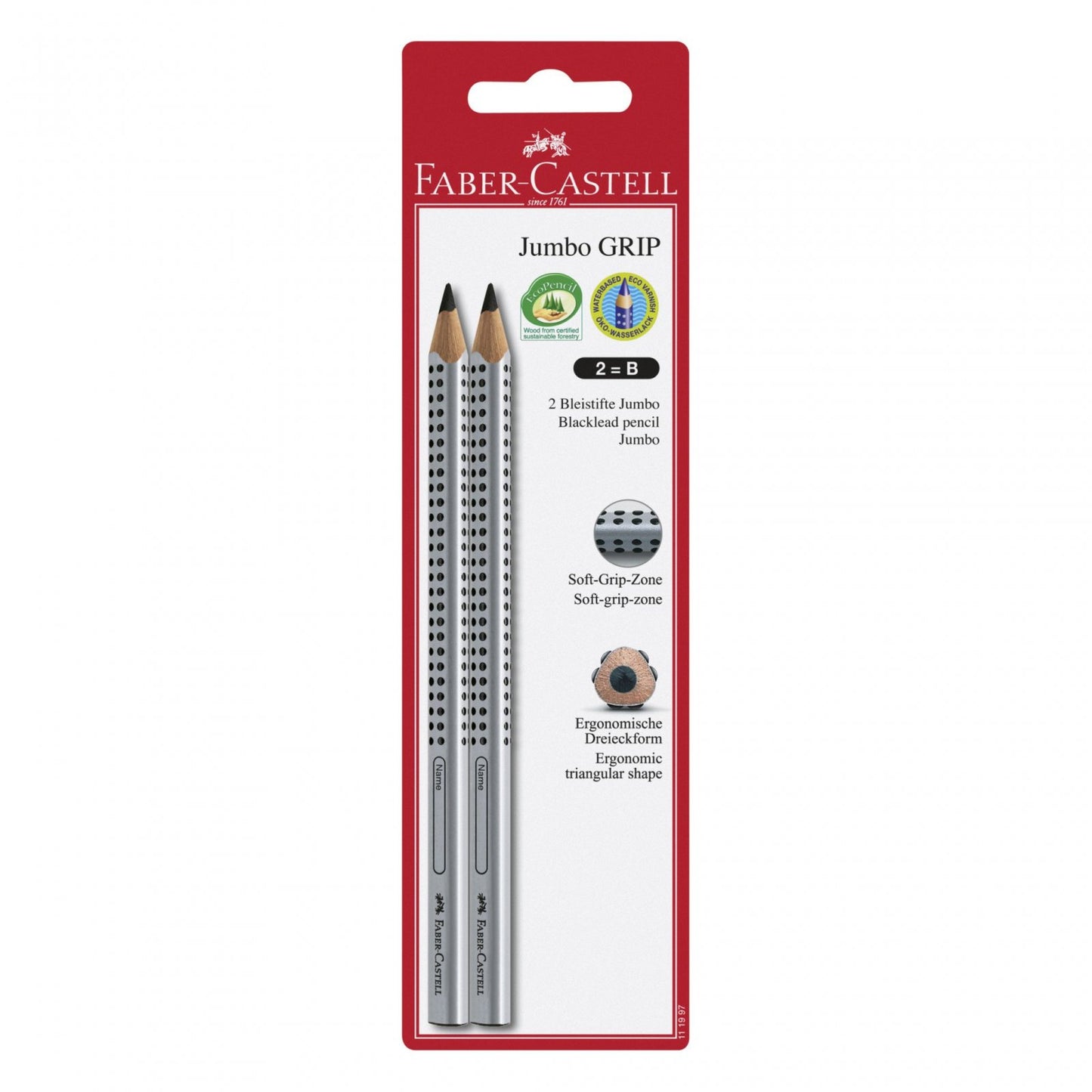 JUMBO GRIP GRAPHITE ECO PENCIL #2 - 2C