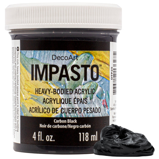 Deco Arts IMPASTO PAINT 4OZ CARBON BLACK