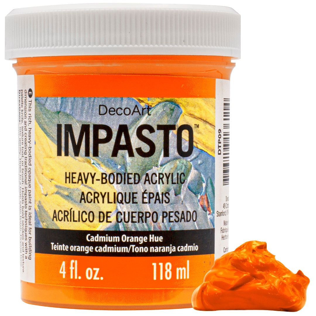 Deco Arts IMPASTO PAINT 4OZ CADMIUM ORANGE HUE