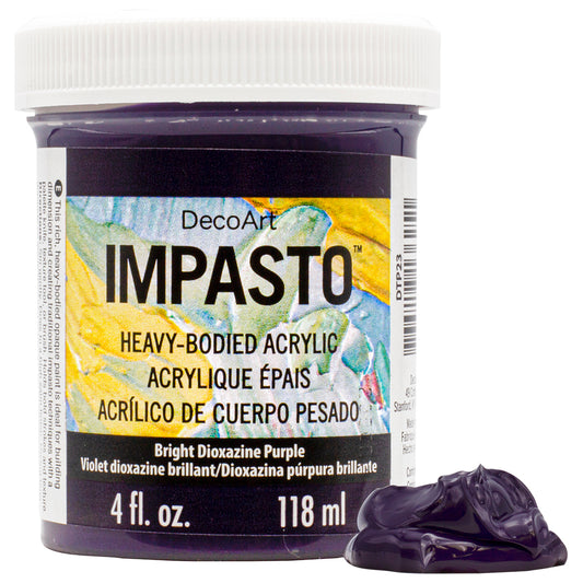 Deco Arts IMPASTO PAINT 4OZ BRIGHT DIOXAZINE PURPLE