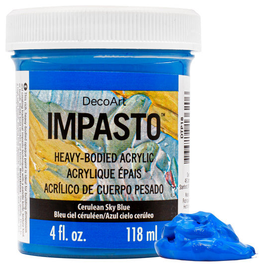 Deco Arts IMPASTO PAINT 4OZ CERULEAN SKY BLUE