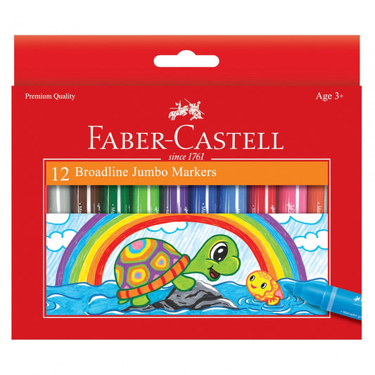 BROADTIP JUMBO WASHABLE MARKERS 12CT
