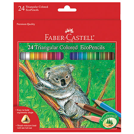 24CT TRIANGULAR COLORED ECOPENCILS