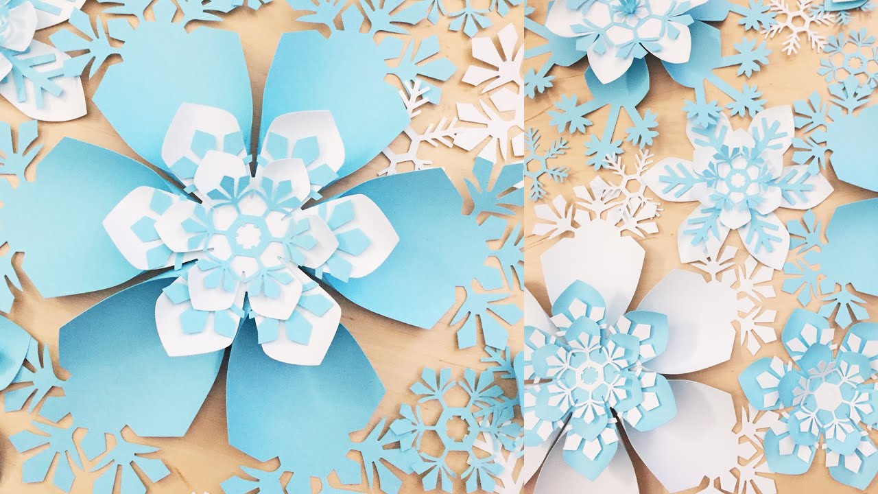 Paper Snow Flowers FREE