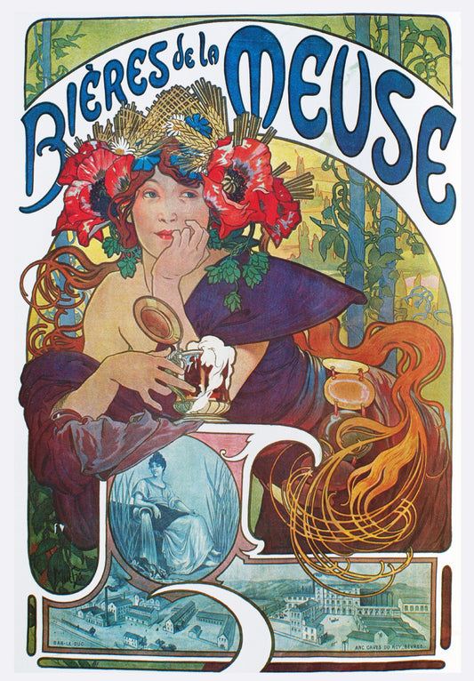 Alphonse Mucha "The Muse" " 13 x 19" Archival Poster on Artist Grade BFK Reeves Paper