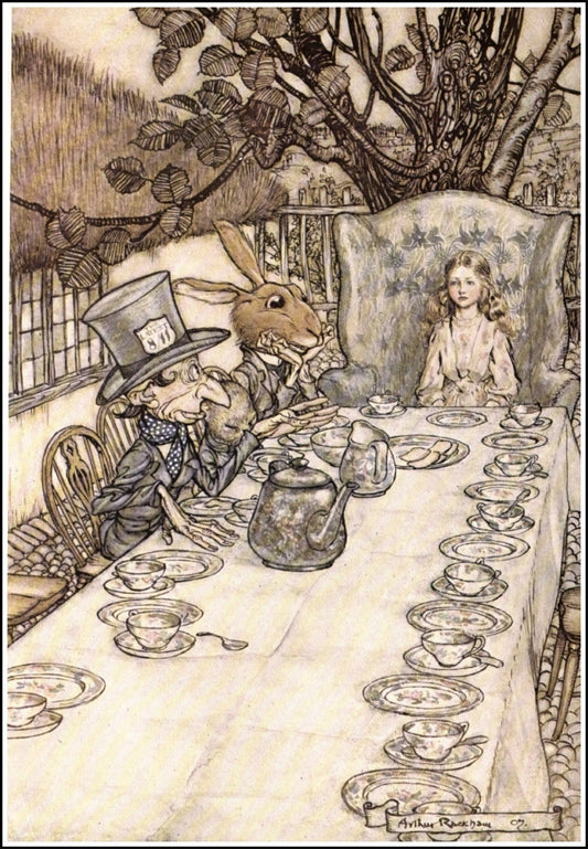 "Tea Party" 13 x 19" Archival Poster on Artist Grade BFK Reeves Paper