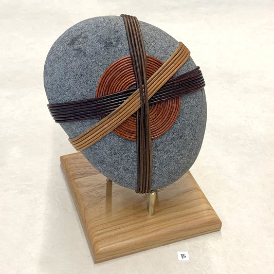 That's Wrap 6 x 5" leather bound Lake Superior Rock -Stand Sold separately by Jill Terrill
